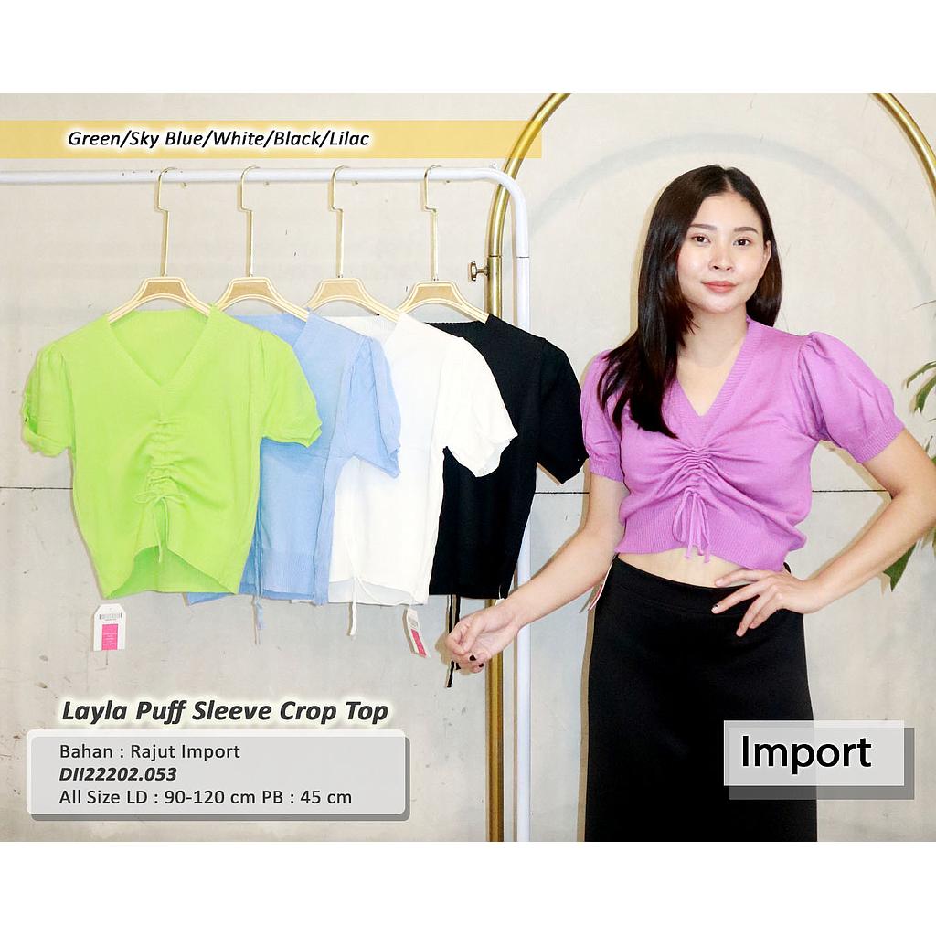 Layla puff sleeve crop top