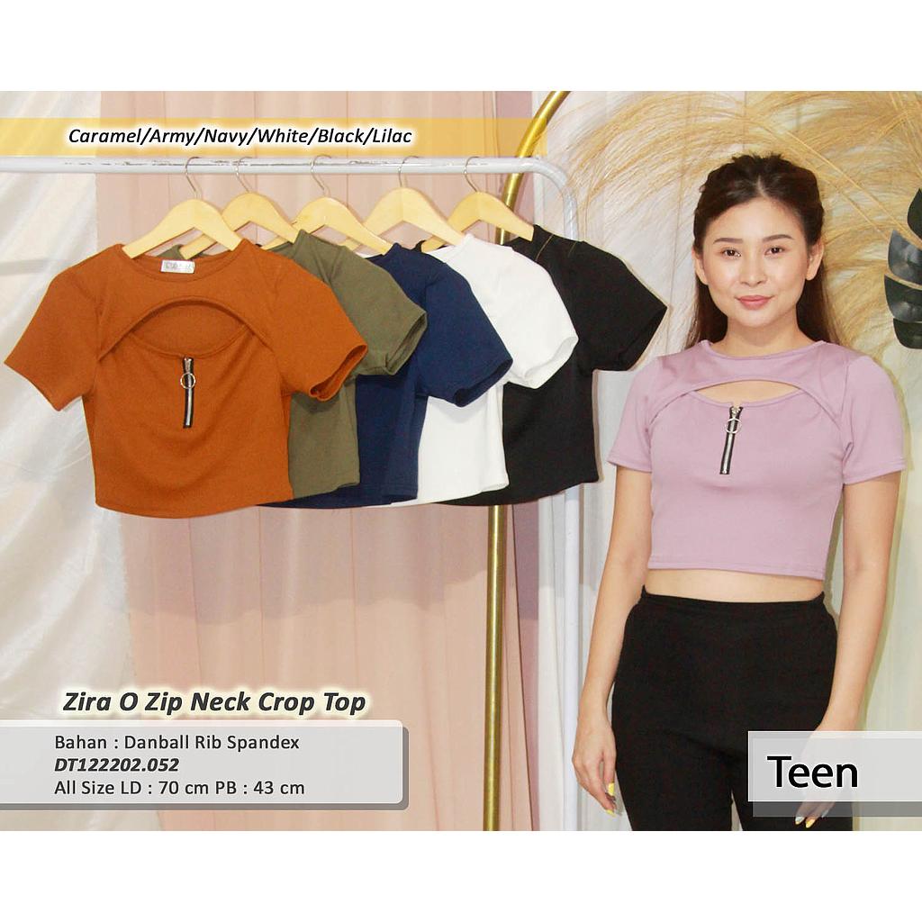 Zira O Zip Neck Crop Top(DT.052)