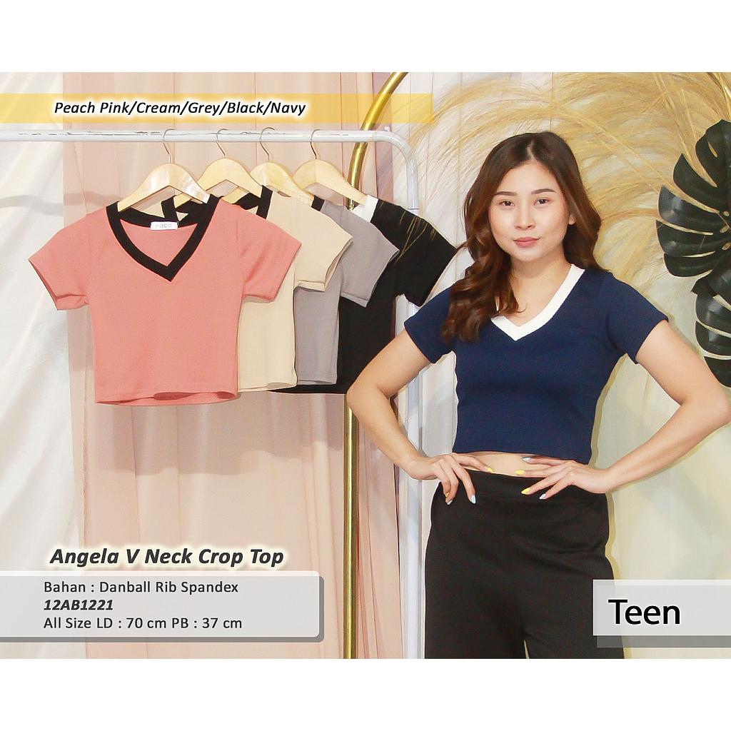 Angela V Neck crop Top