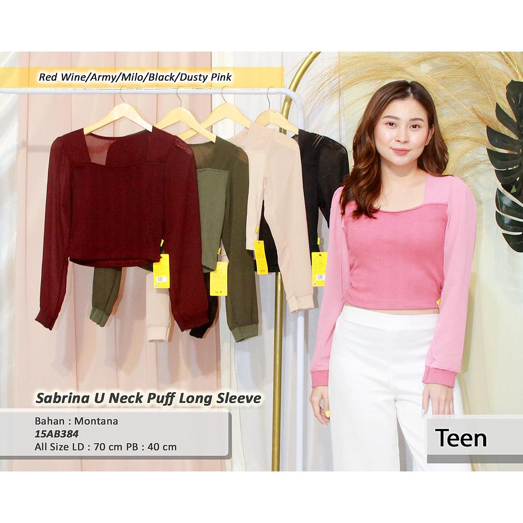 Sabrina U Neck Puff Long sleeve