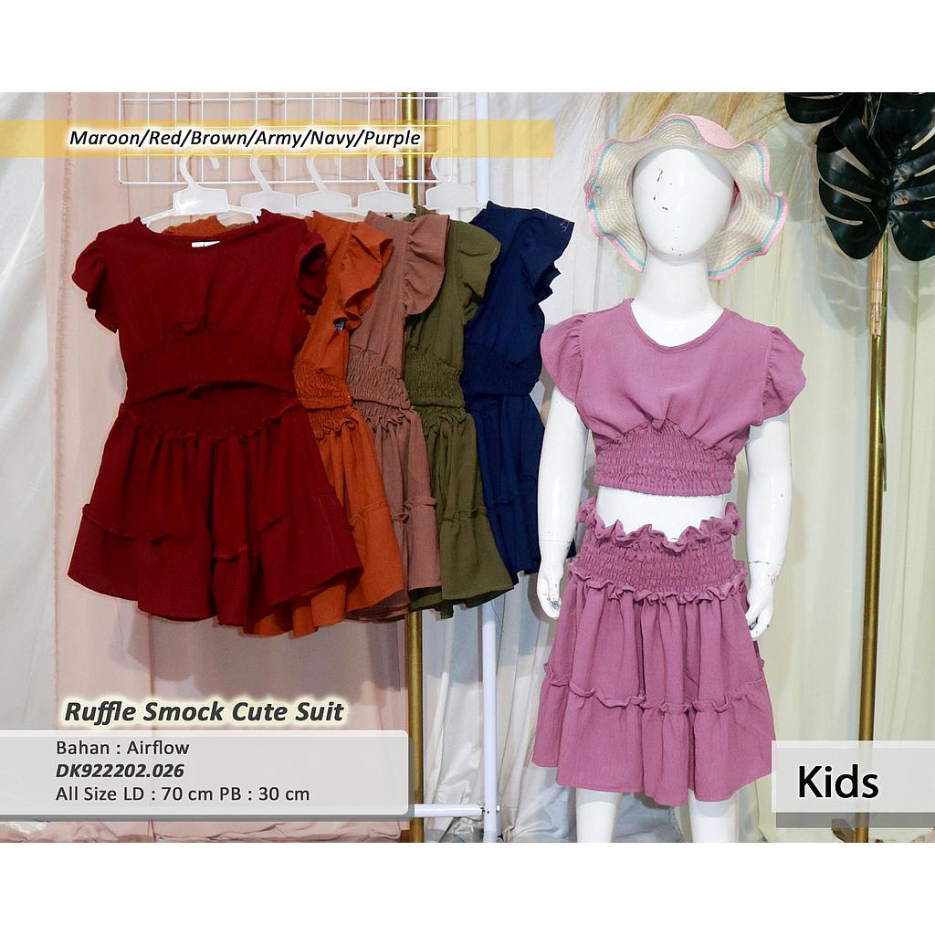 Ruffle Smock Cute suit (DK.026)