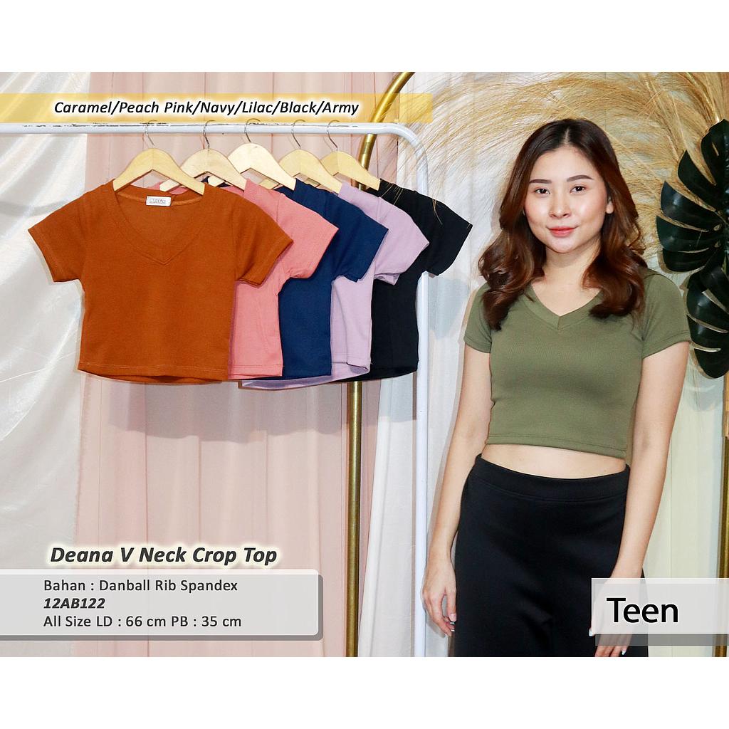 Deana V neck crop Top