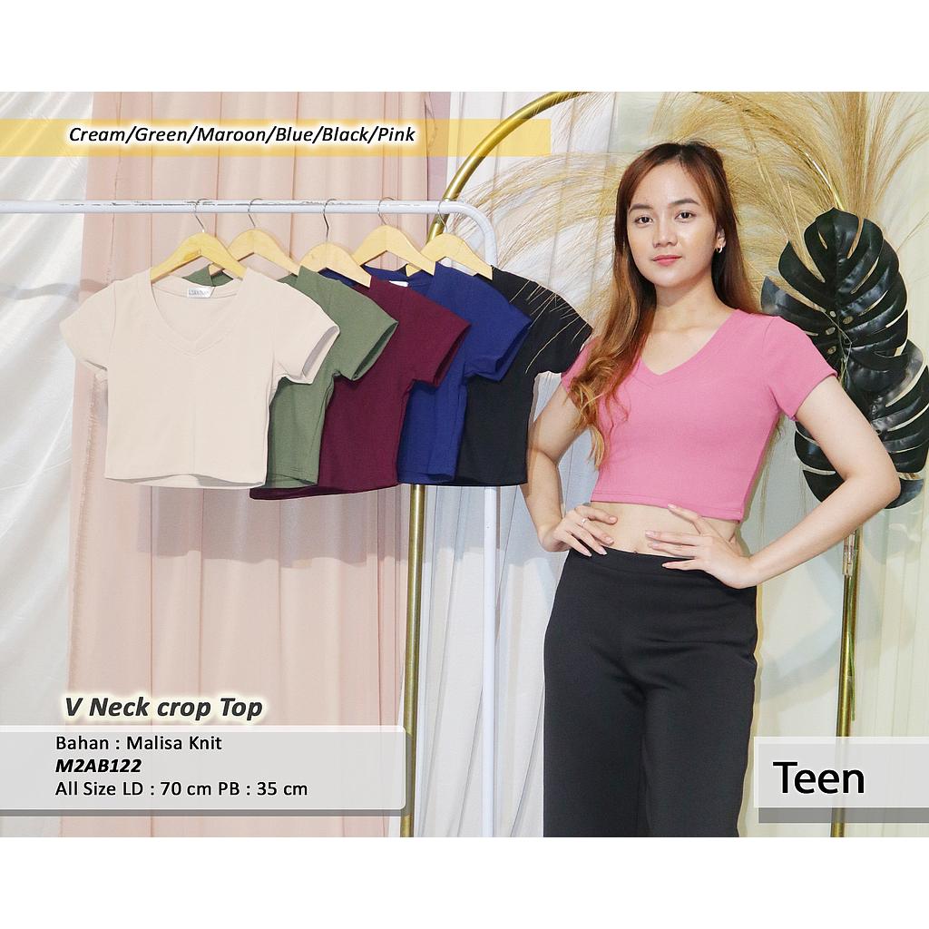 V NEck Crop Top
