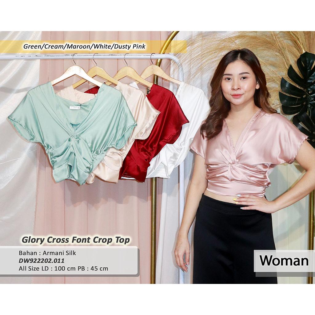 Glory Cross Font Crop Top (DW.011)
