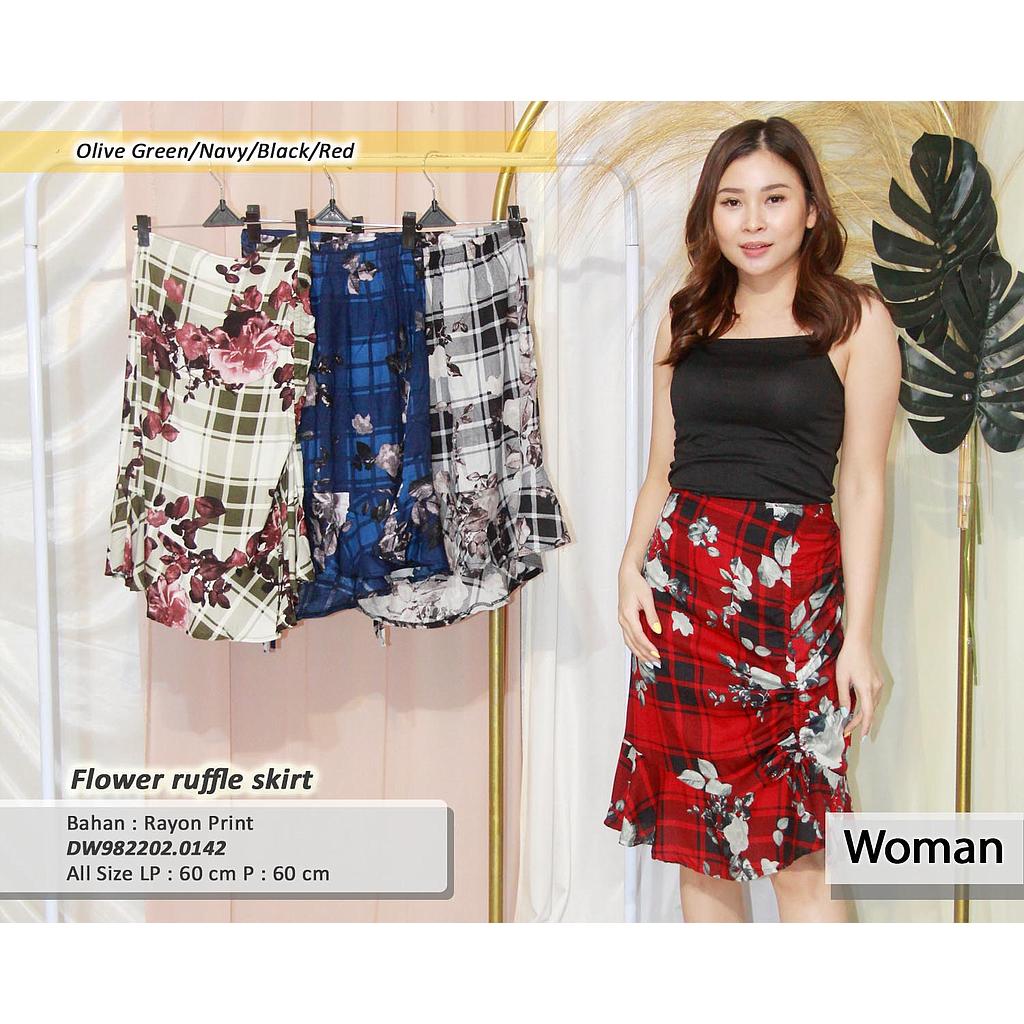 Flower ruffle Skirt(DW.0142)