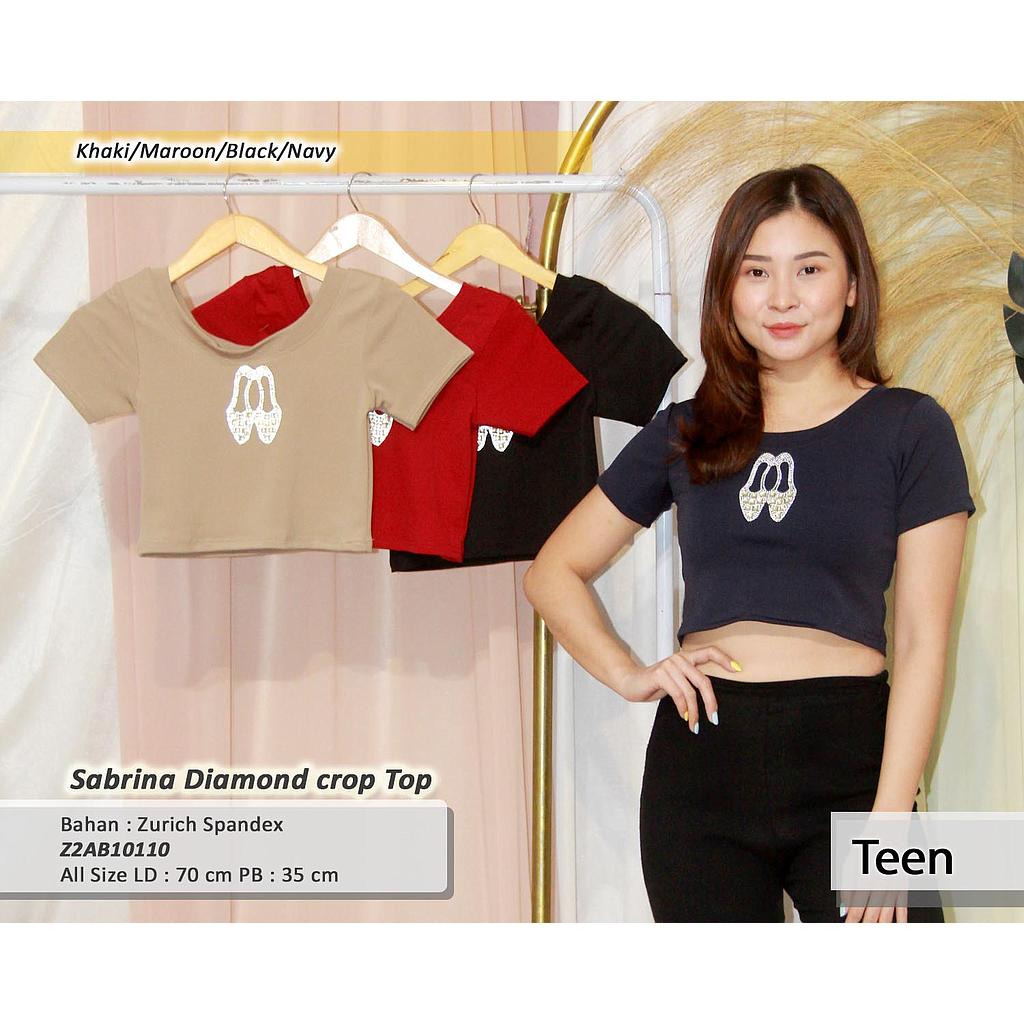 Sabrina diamond Crop TOp