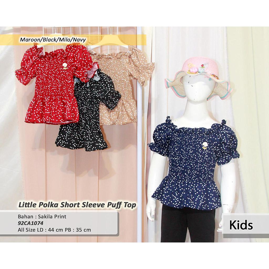Little polka short sleeve Puff Top