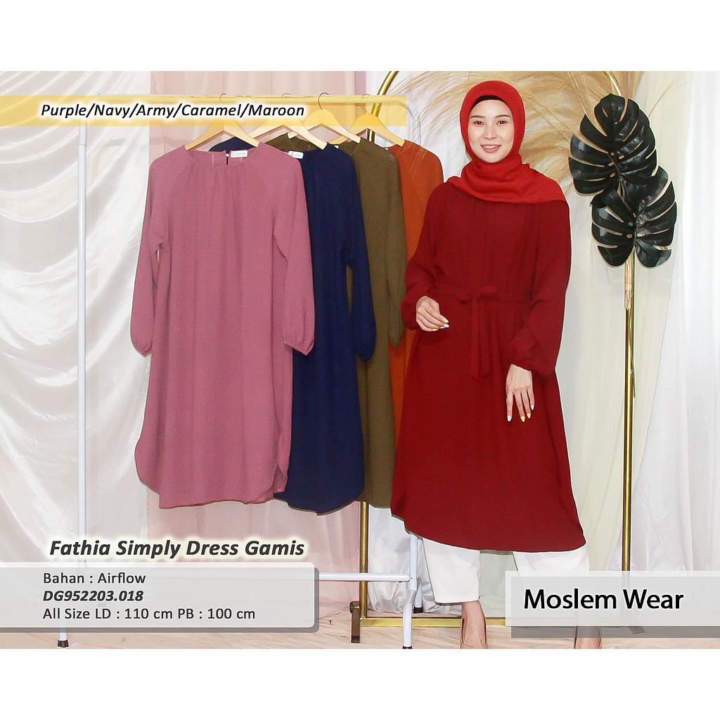 Fathia Simply dress gamis(DG.018)
