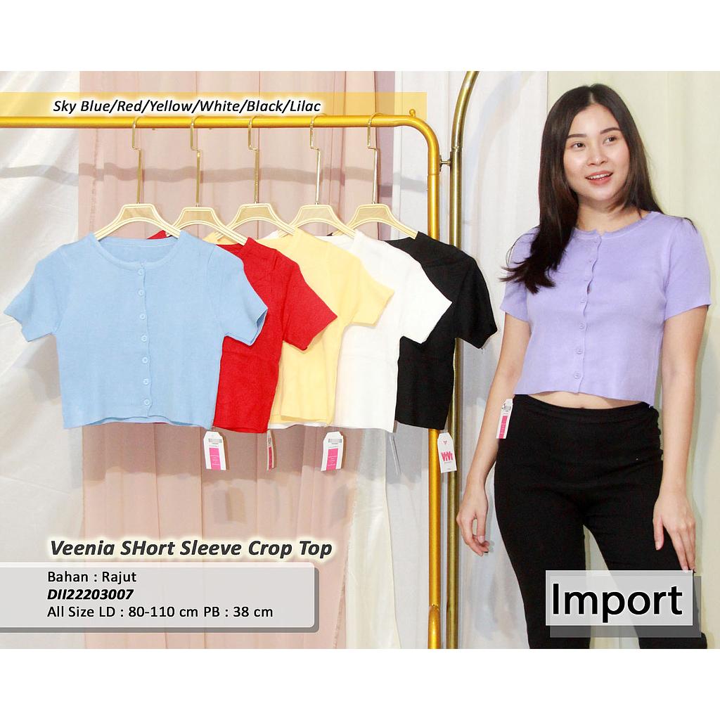 Veenia short sleeve crop top