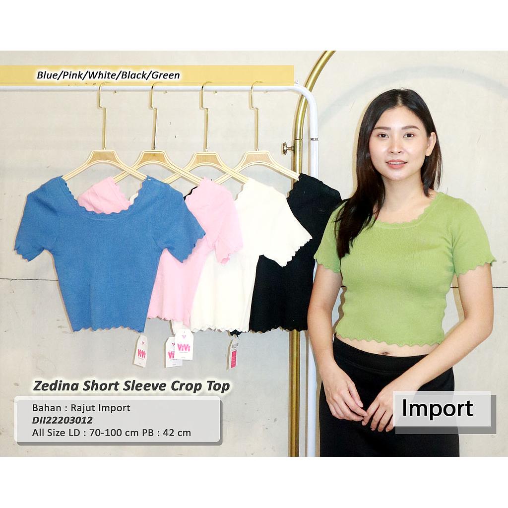 Zedina short sleeve crop top