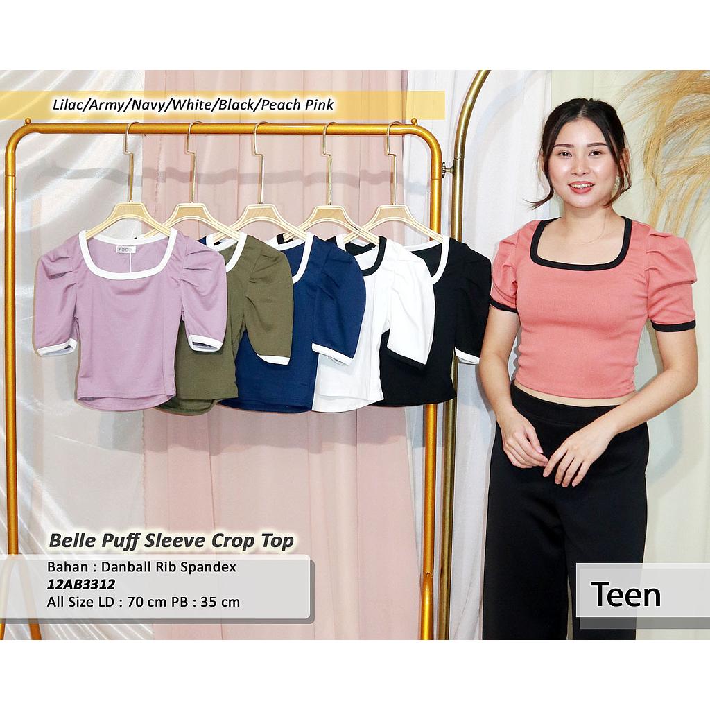 Belle Puff sleeve crop top