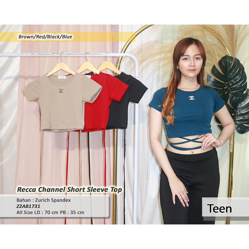 Recca Channel Short sleeve Crop Top