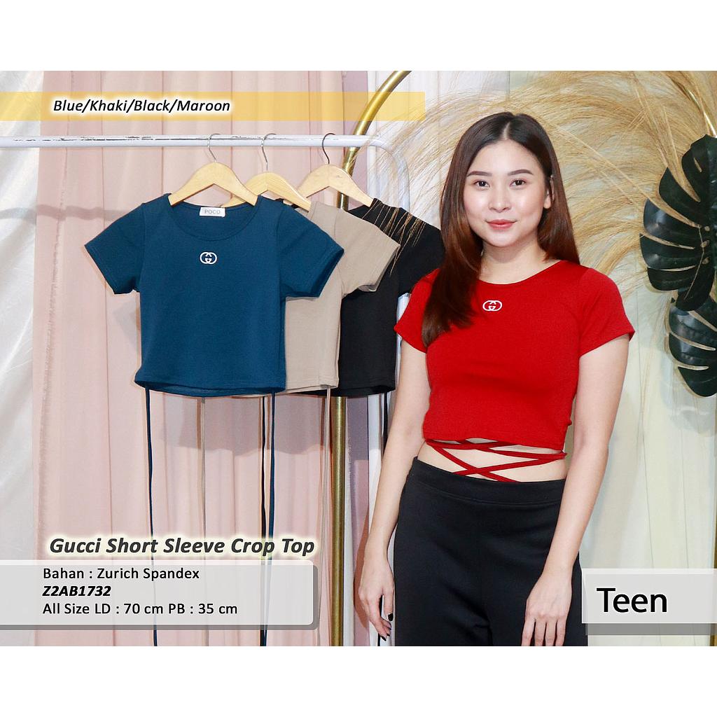 GUcci Short sleeve Crop Top