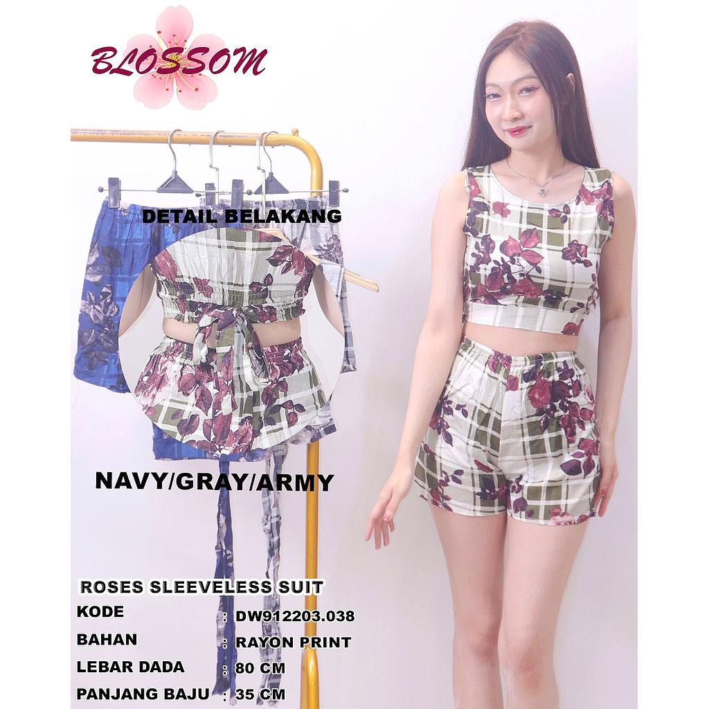 roses sleeveless suit (DW.038)