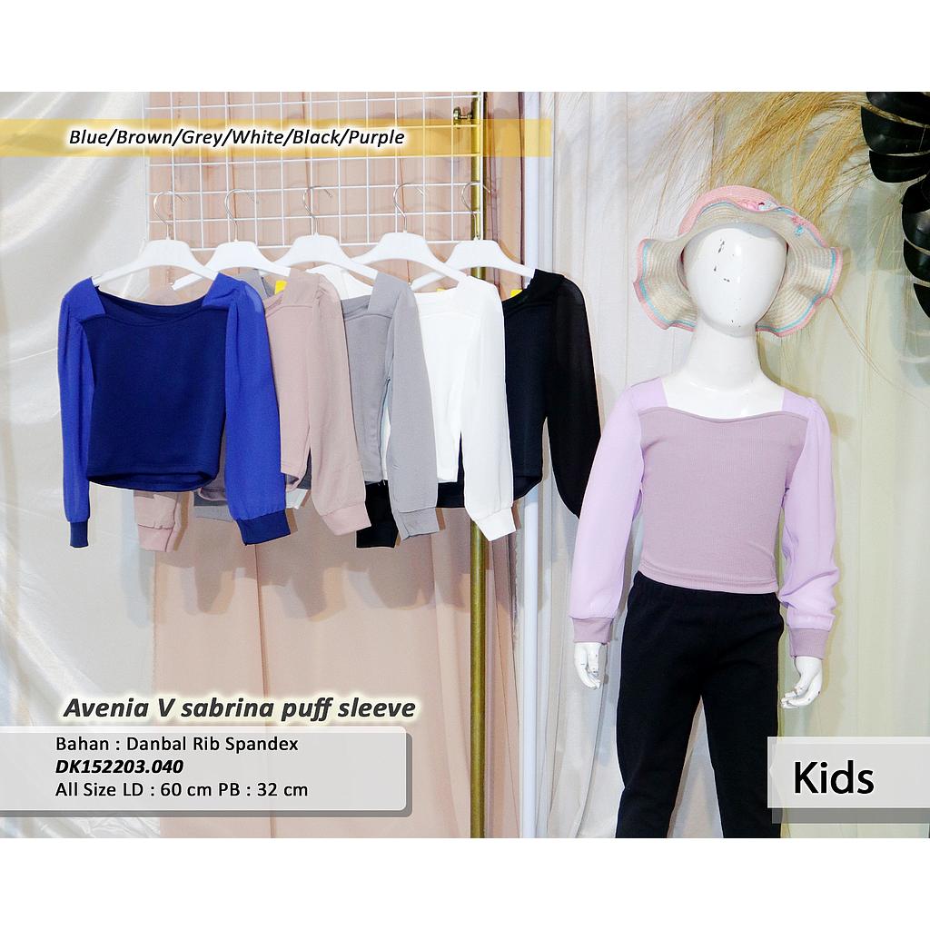 Avenia V sabrina Puff Sleeve (DK.040)