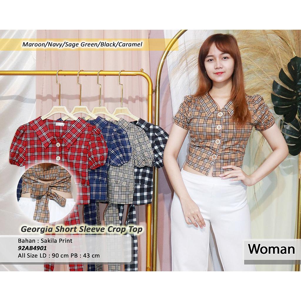 Georgia short sleeve crop Top