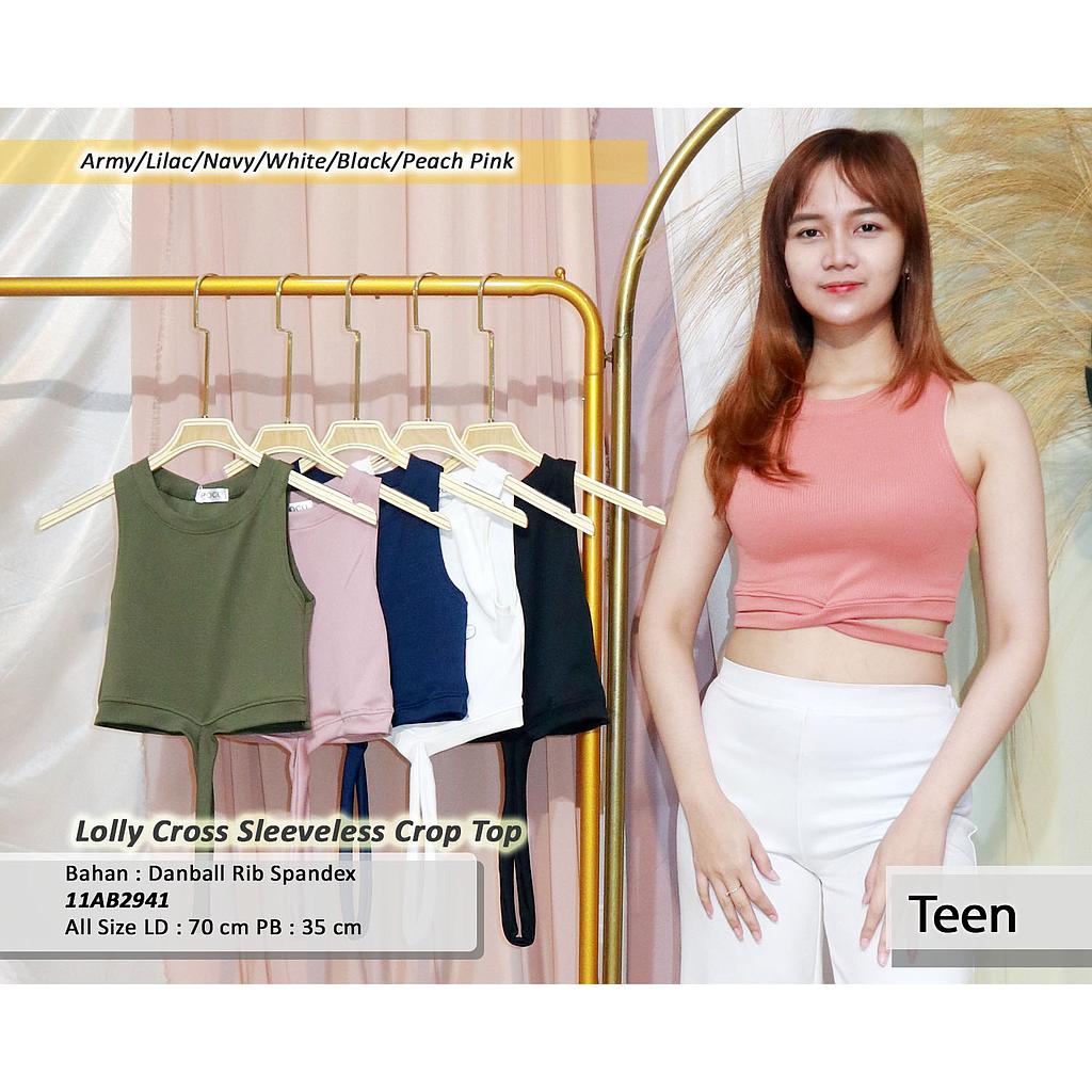Lolly Cross sleeveless crop Top