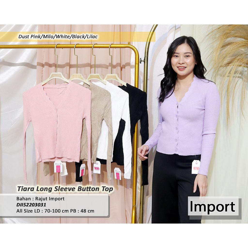 Tiara Long sleeve Button Top