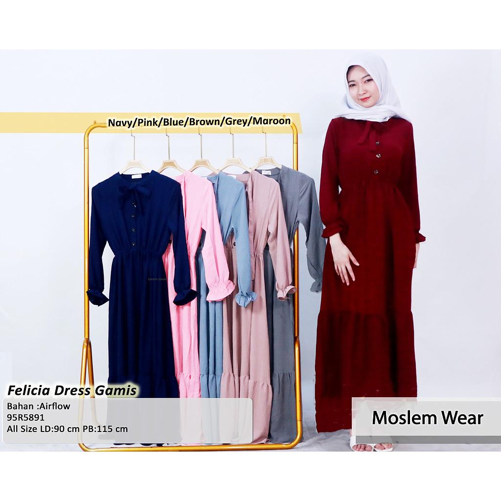 Felicia Dress Gamis  (R589)