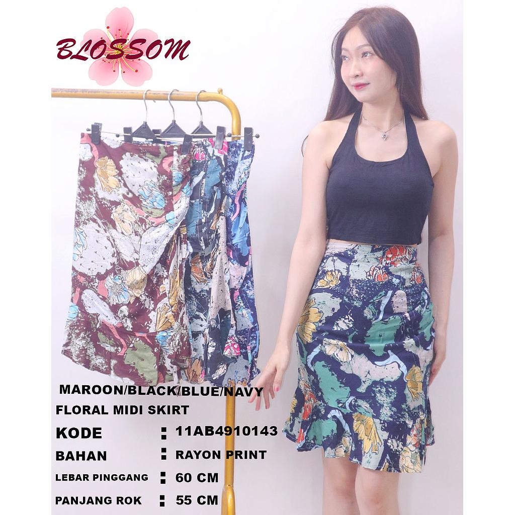 Floral Midi skirt