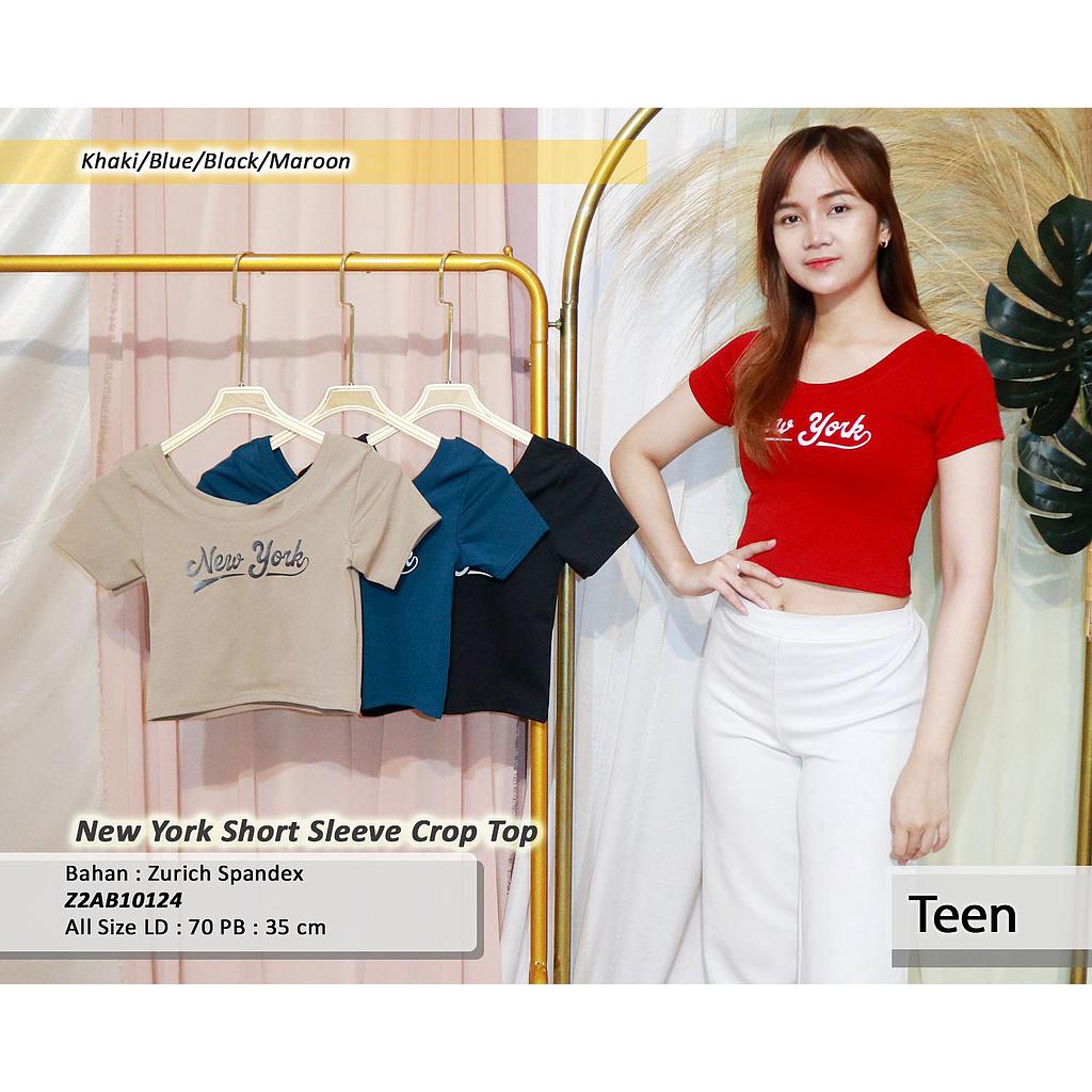 New York Short sleeve crop top