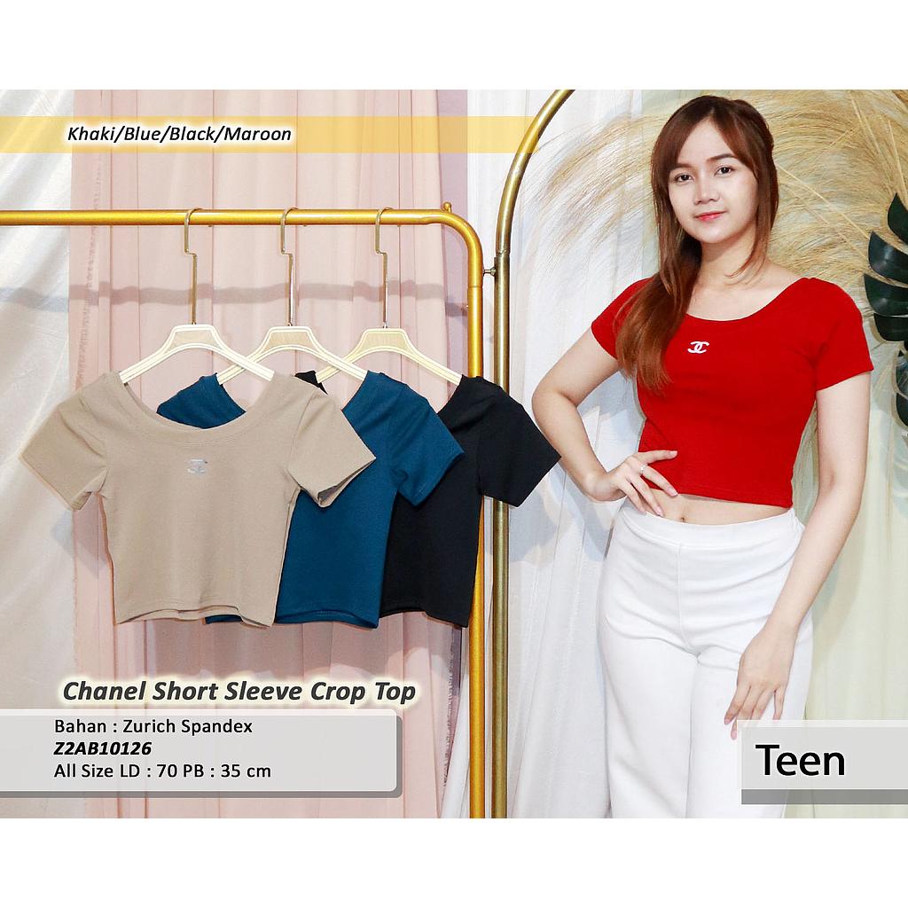 Chanel short sleeeve crop top