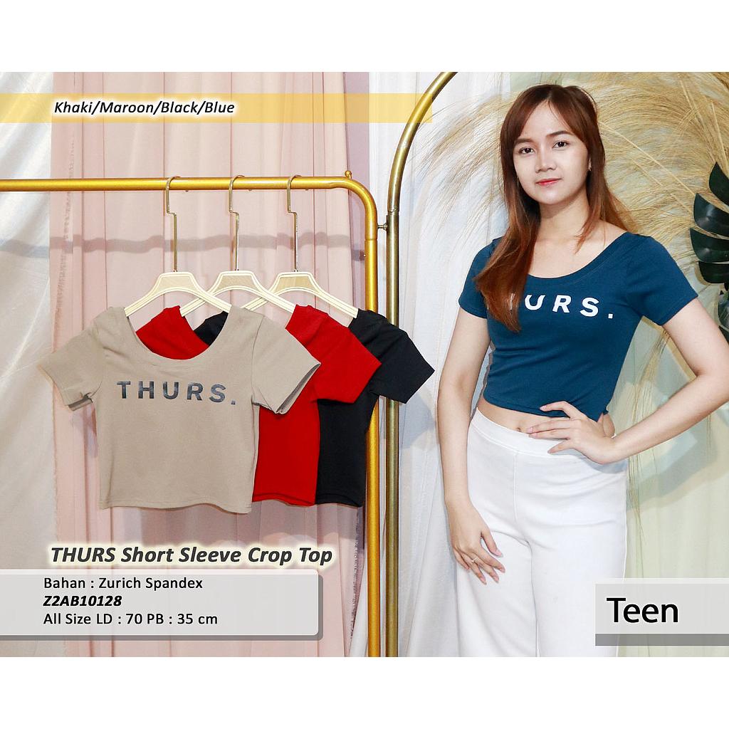 Thurs short sleeve crop Top