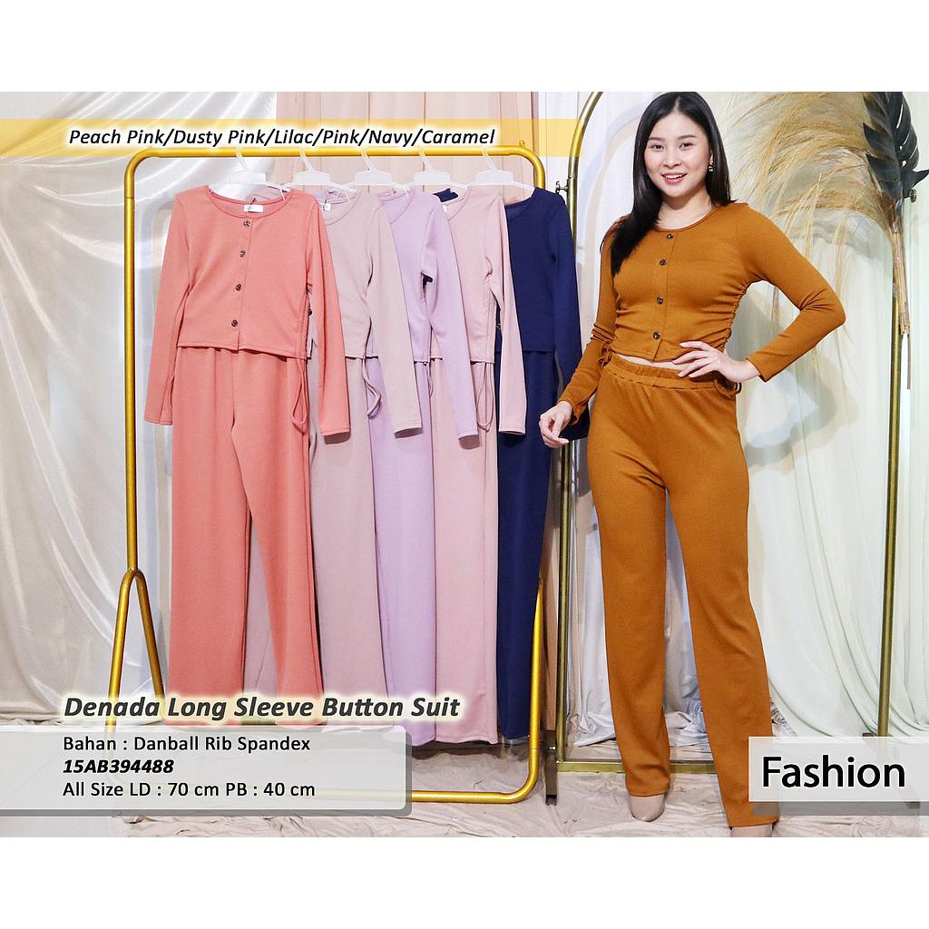 Denanda Long Sleeve Button Suit