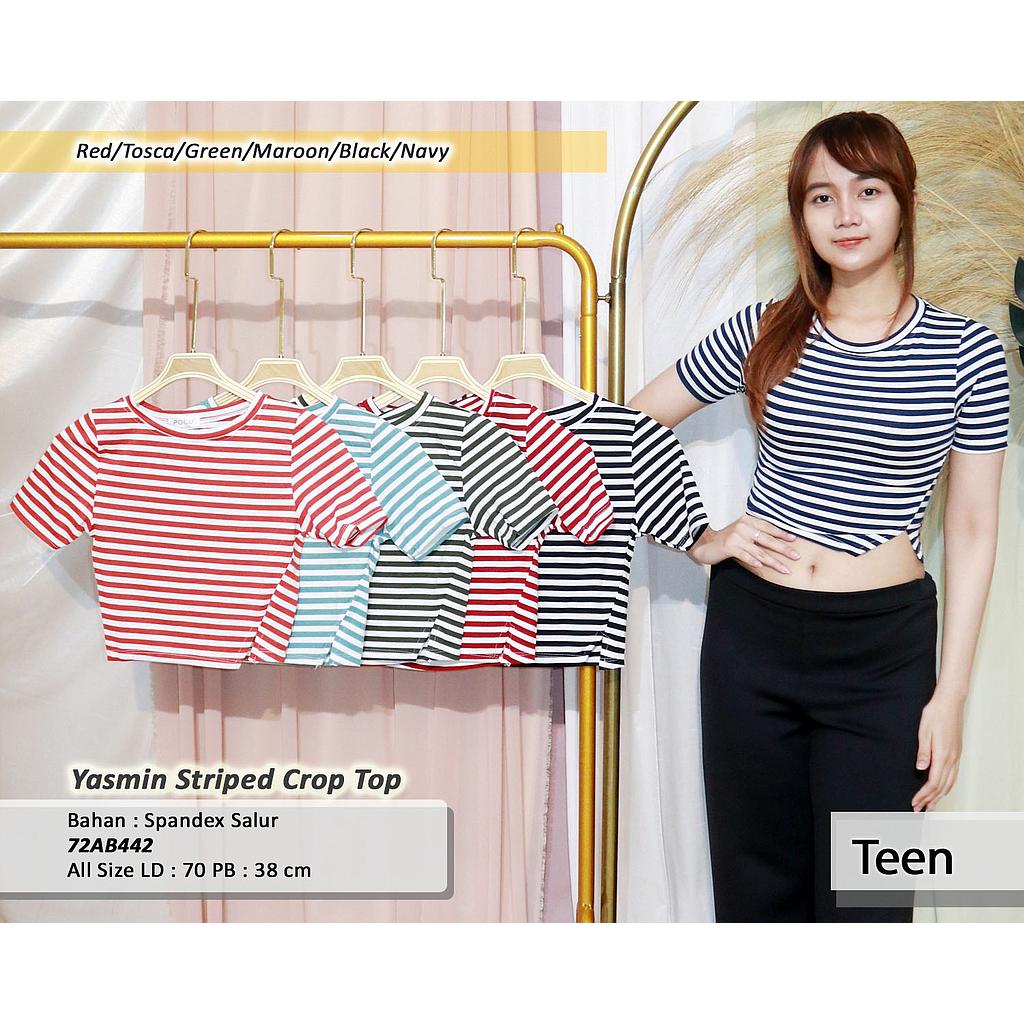 Yasmin striped crop top