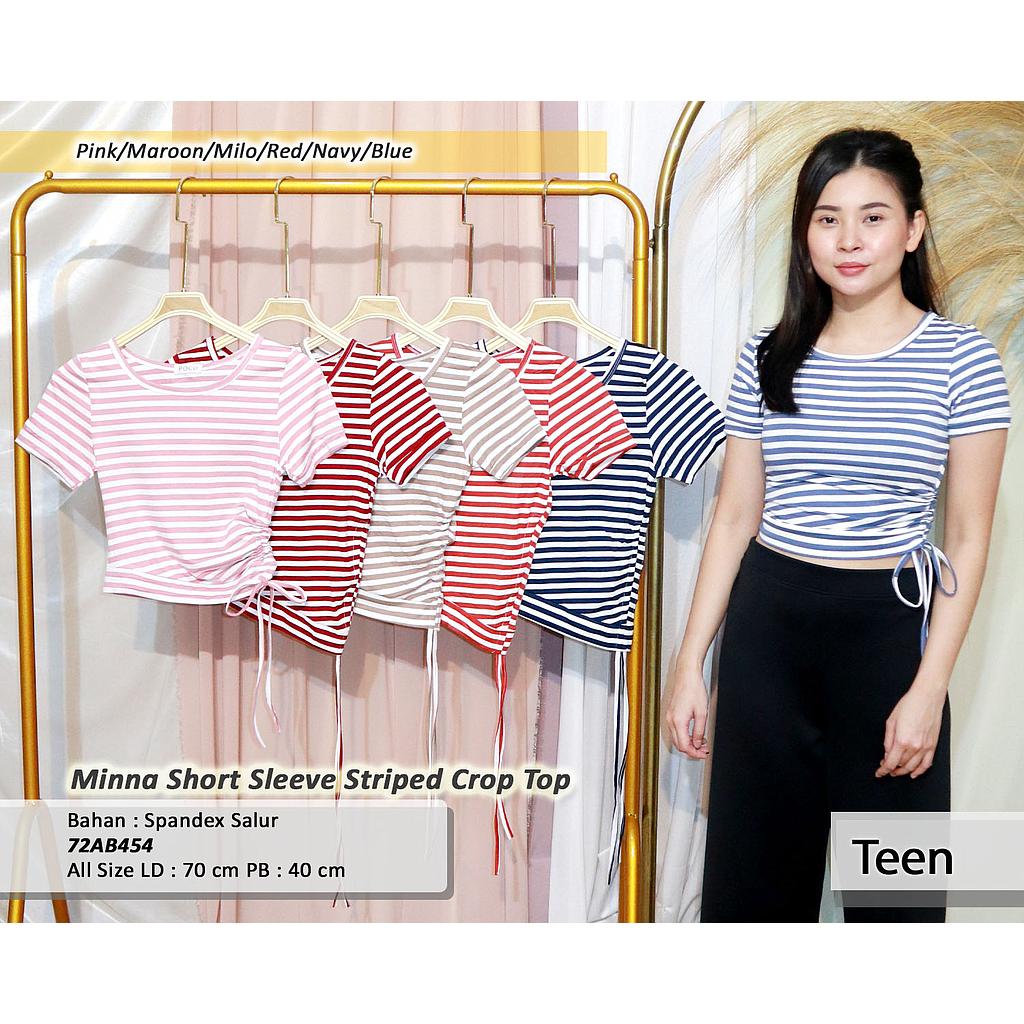 Minna Short Striped Crop Top