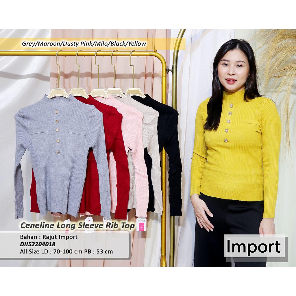 Long sleeve Turtle Neck Half Button