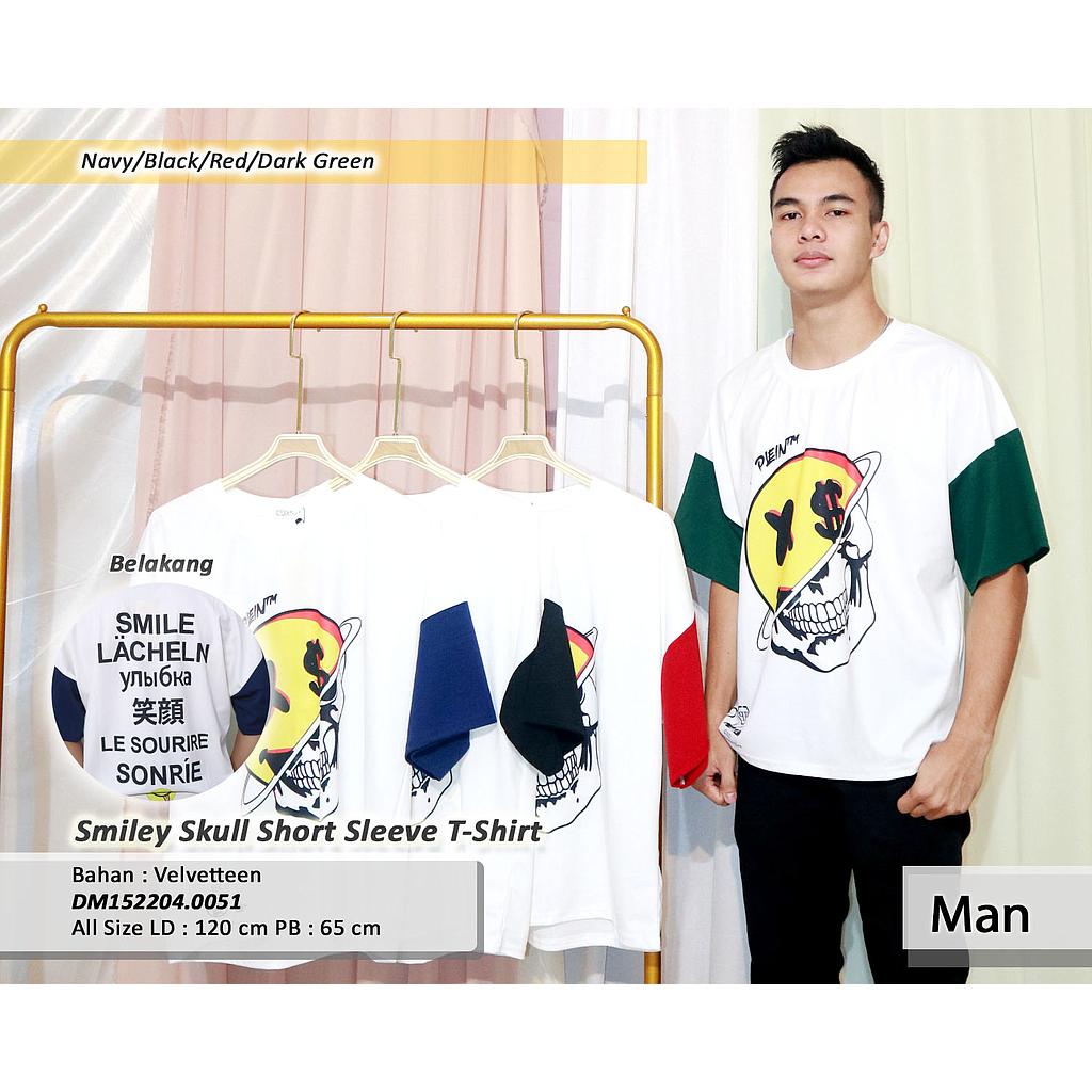 Smiley skull short sleeve T-shirt(DM.0051)
