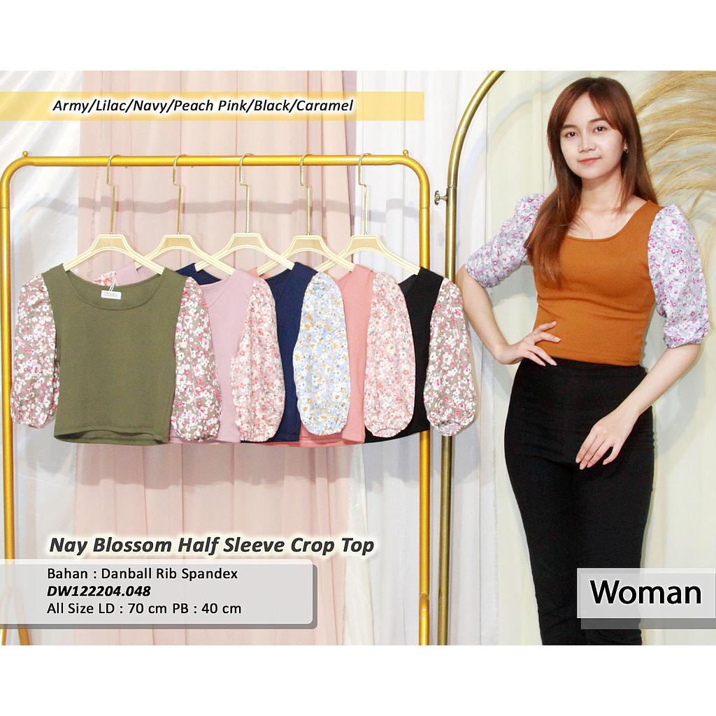 Nay Blossom half sleeve crop top (DW.048)