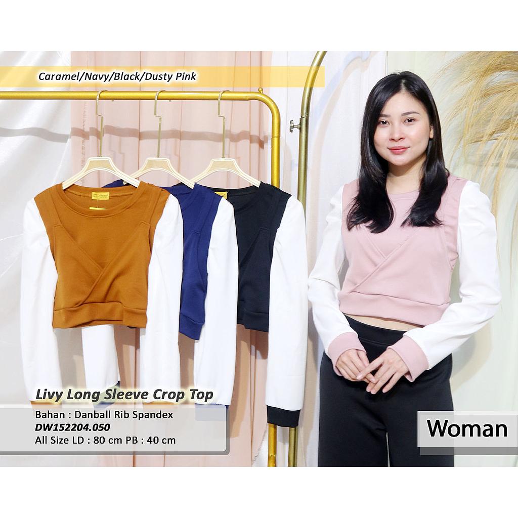 Livy Long sleeve crop top(DW.050)