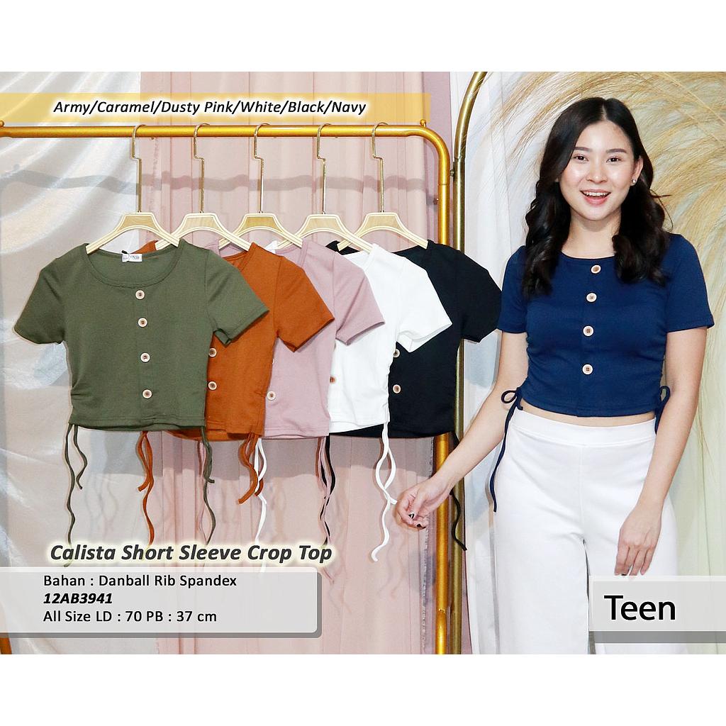 Calista short sleeve crop top