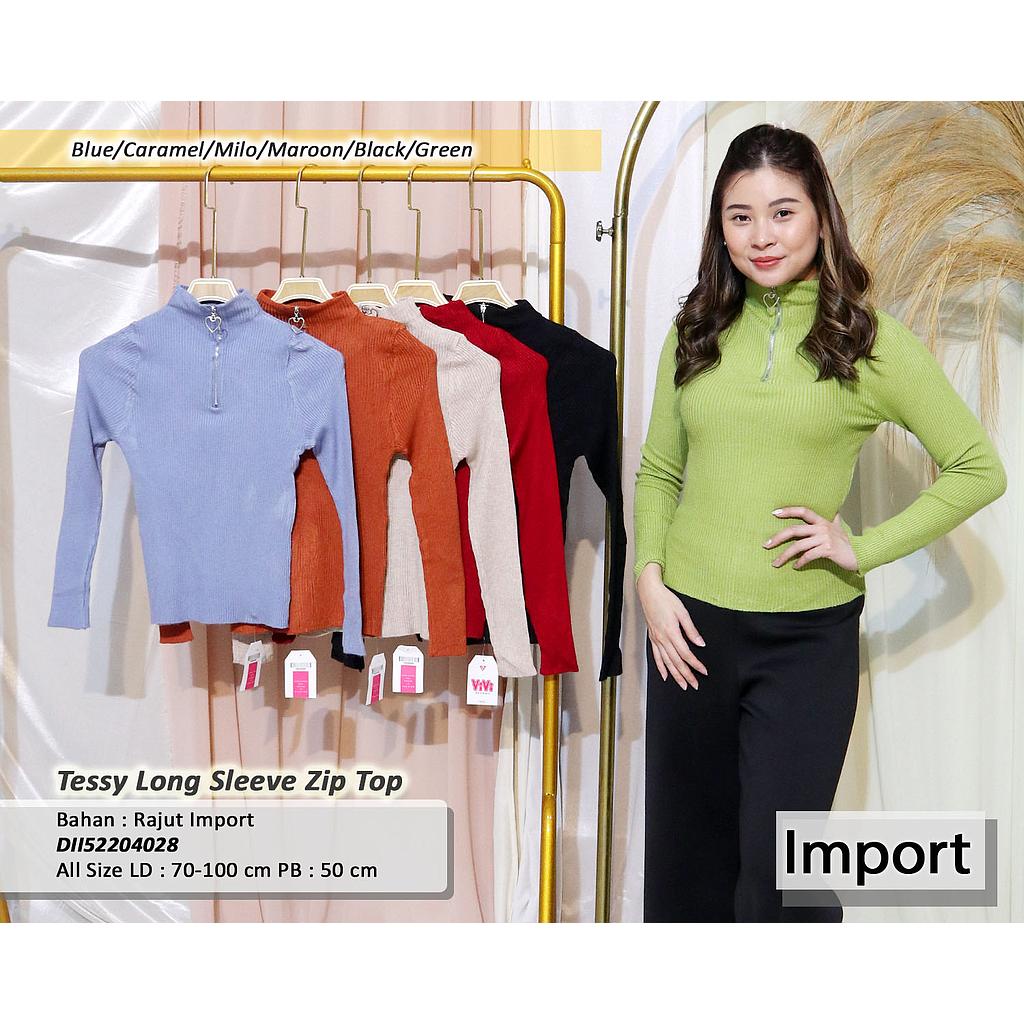 Tessy Long Sleeve Zip Top