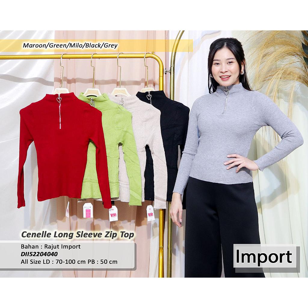 Cenelle Long Sleeve Zip Top