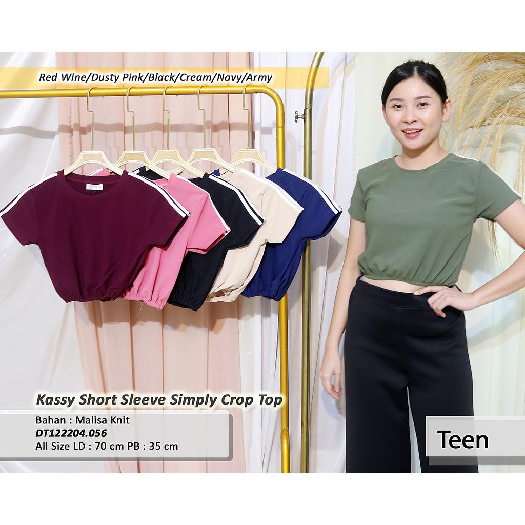 Kassy short sleeve simply crop top