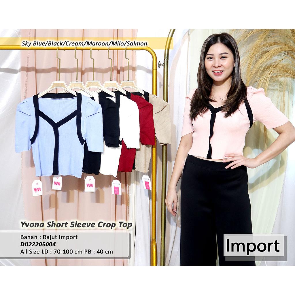 Yvona short sleeve crop top