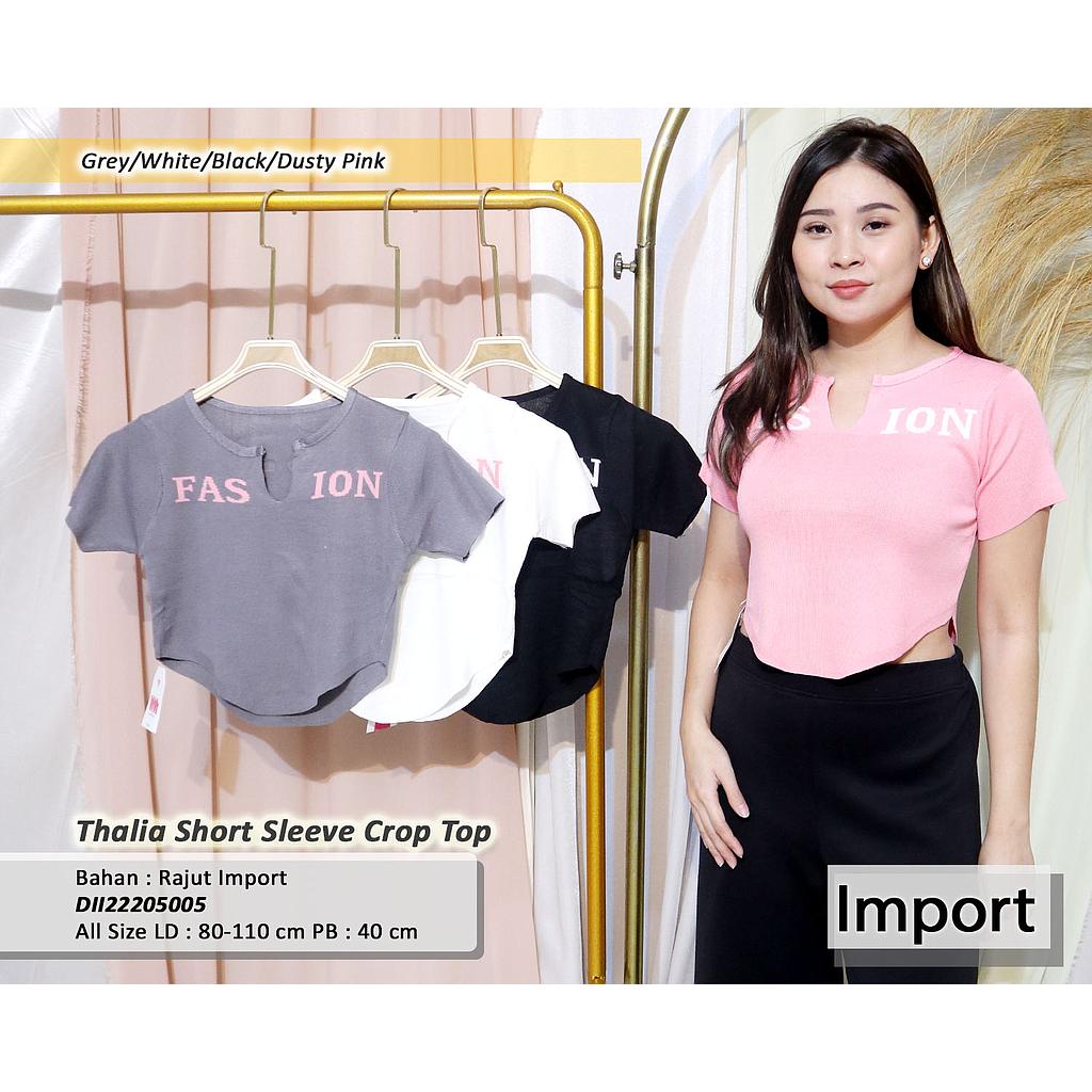 Thalia short sleeve crop top