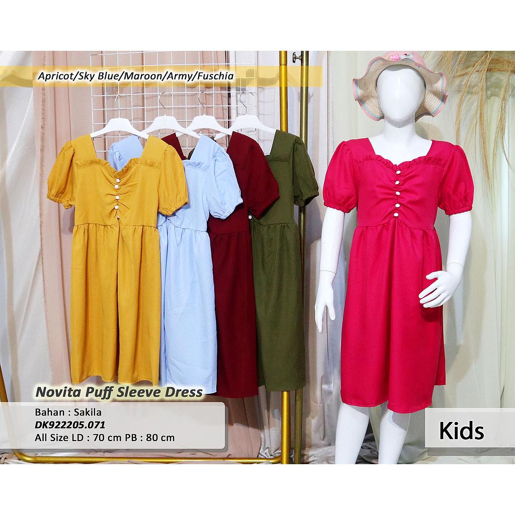 Novita Puff Sleeve Dress(DK.071)