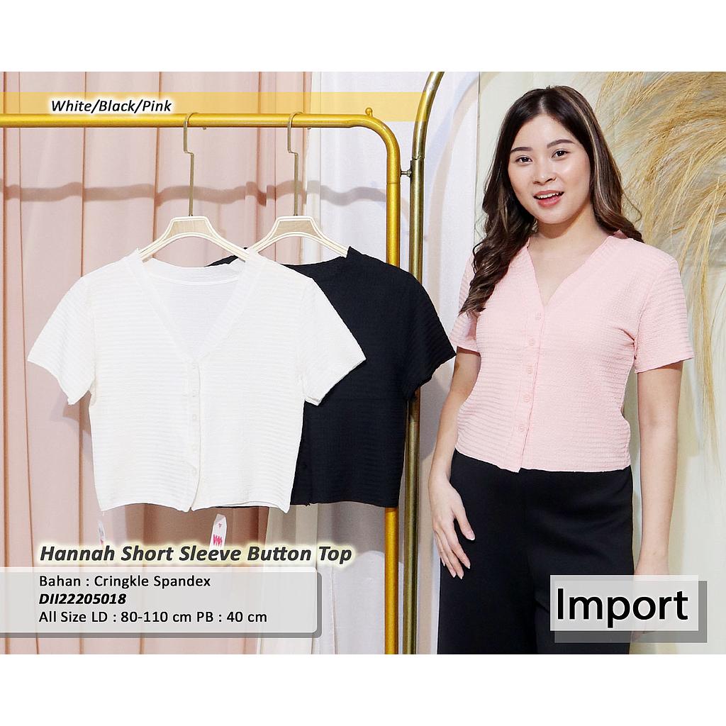 Hannah Short Sleeve Button Top