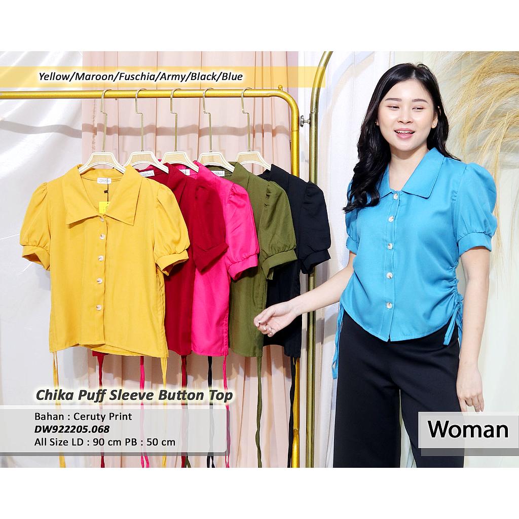chika puff sleeve  button top(DW.068)