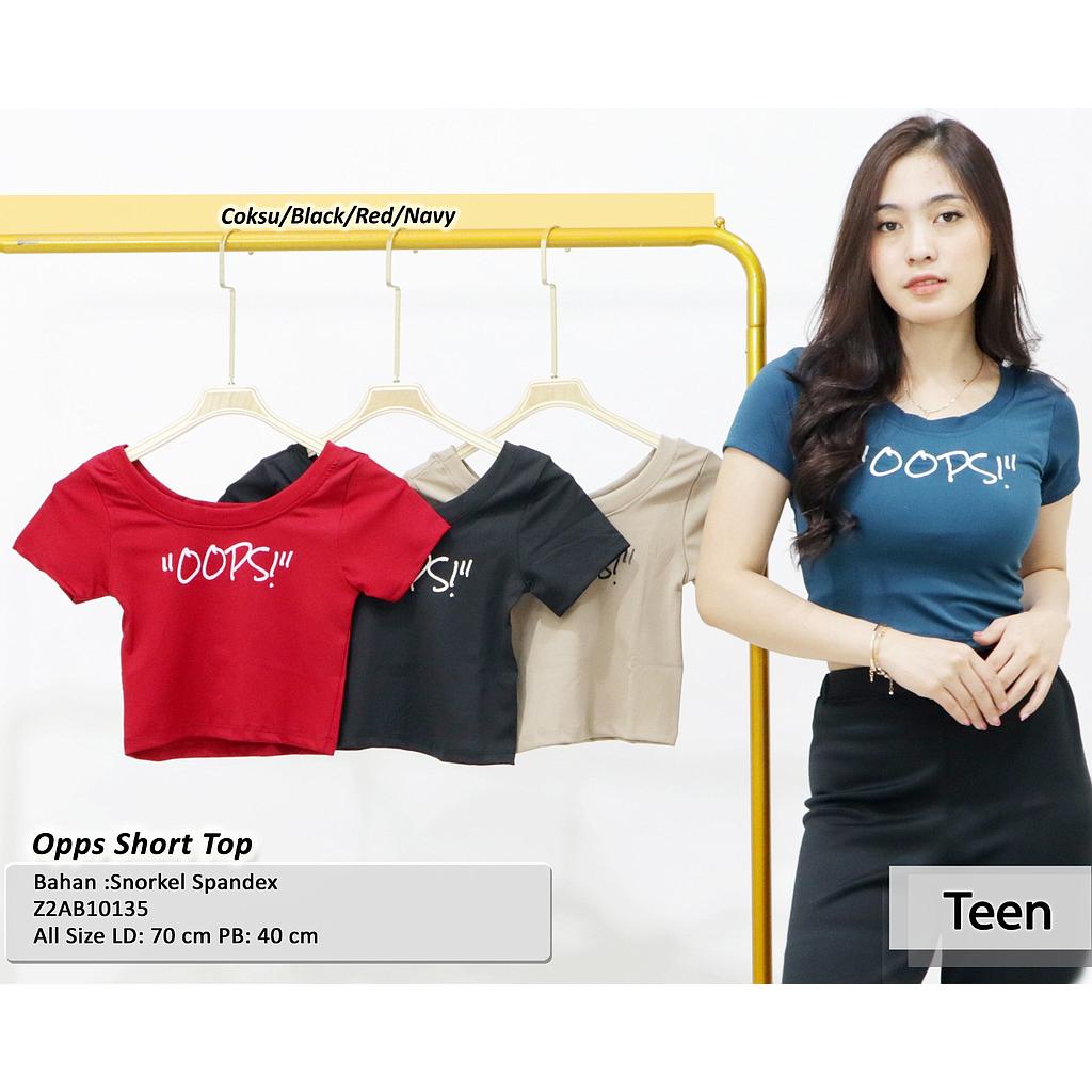 Opps Short Sleeve Crop Top