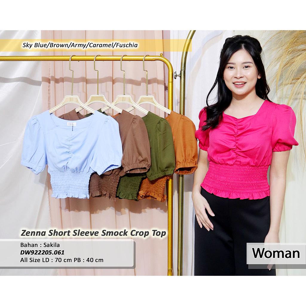 Zenna Short Sleeve Smock Crop Top(DW.061)