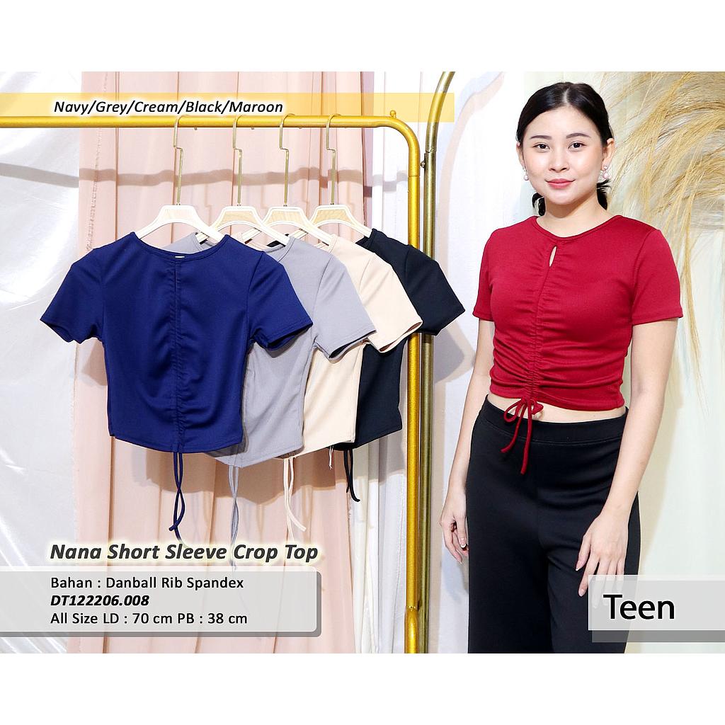 Nana Short Sleeve Crop Top(DT.008)