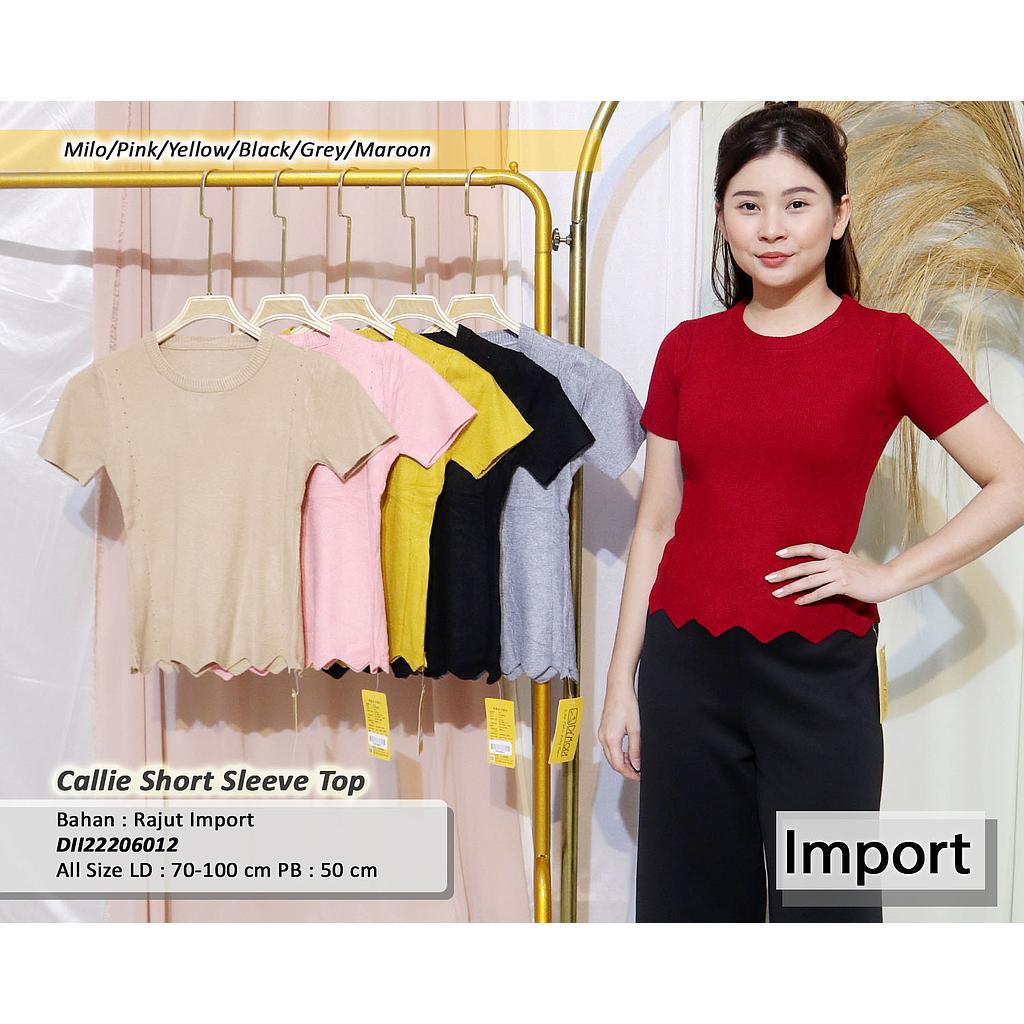 Callie Short Sleeve Crop Top
