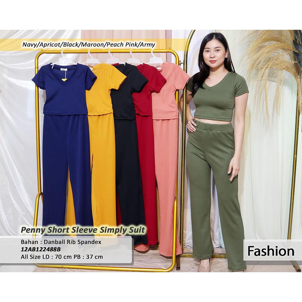 penny short sleeve simple suit