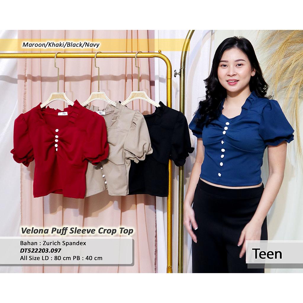 Velona Puff Sleeve Crop Top(DT.097)