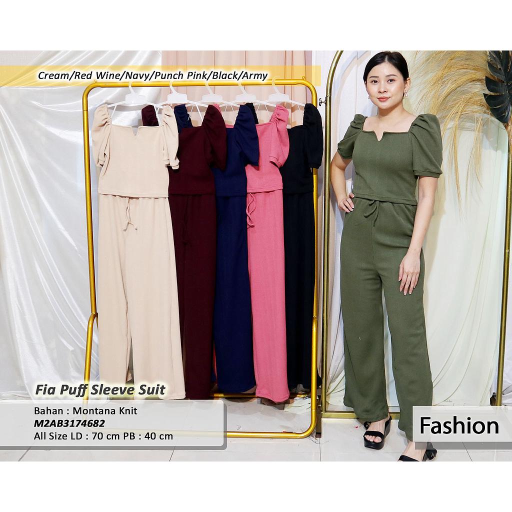 Fia puff Sleeve suit